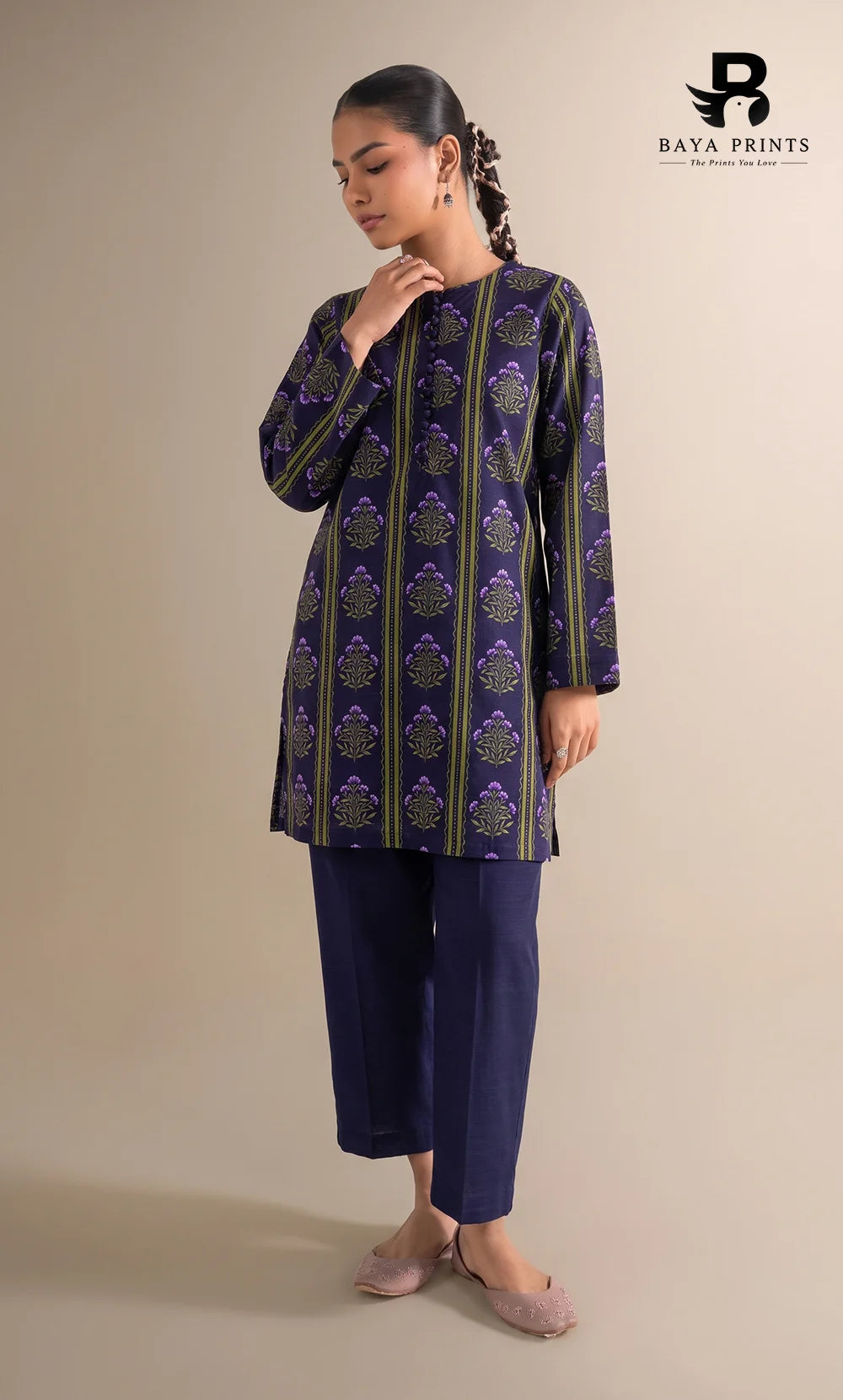 2 Piece Printed Khaddar | Unstitched | BA-V117-2