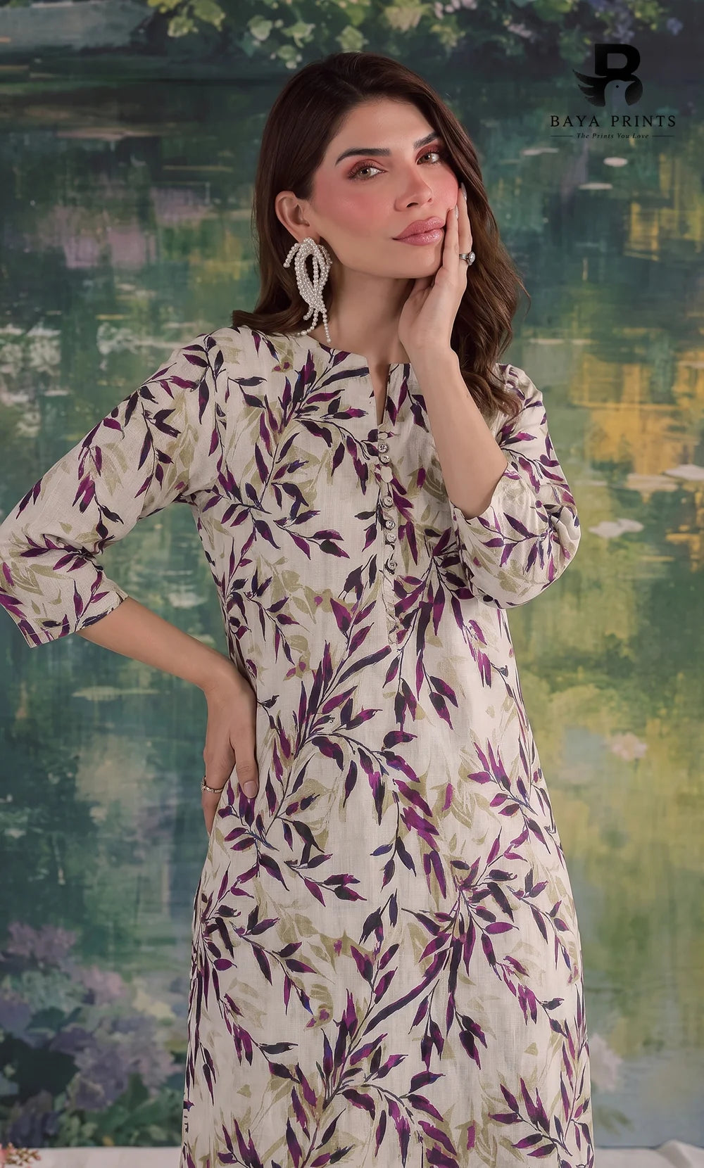 2PC printed cotton | Unstitched | BA-V1- | 3 Pari