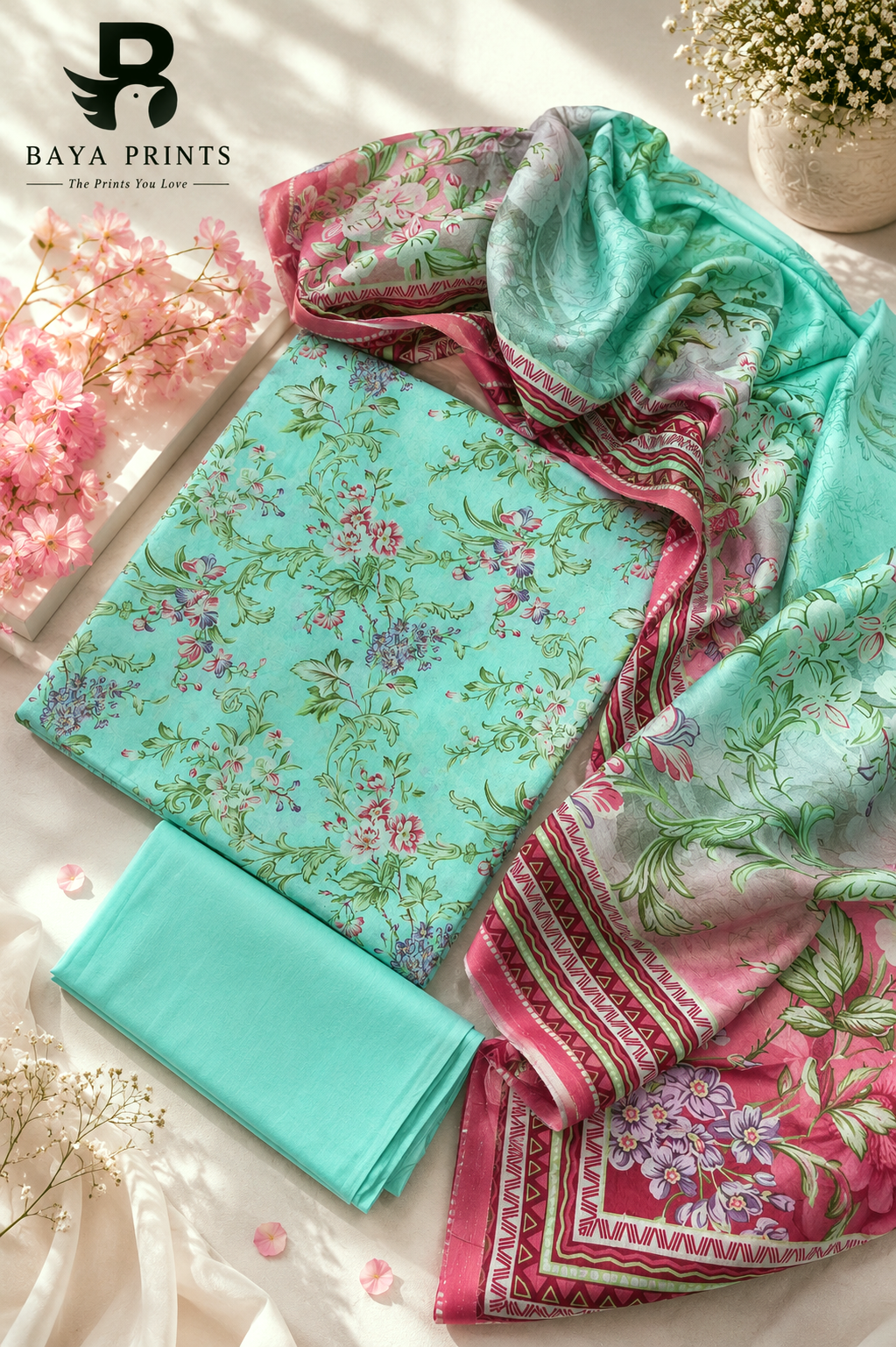 3PC Printed Lawn | Unstitched |  ET-V2