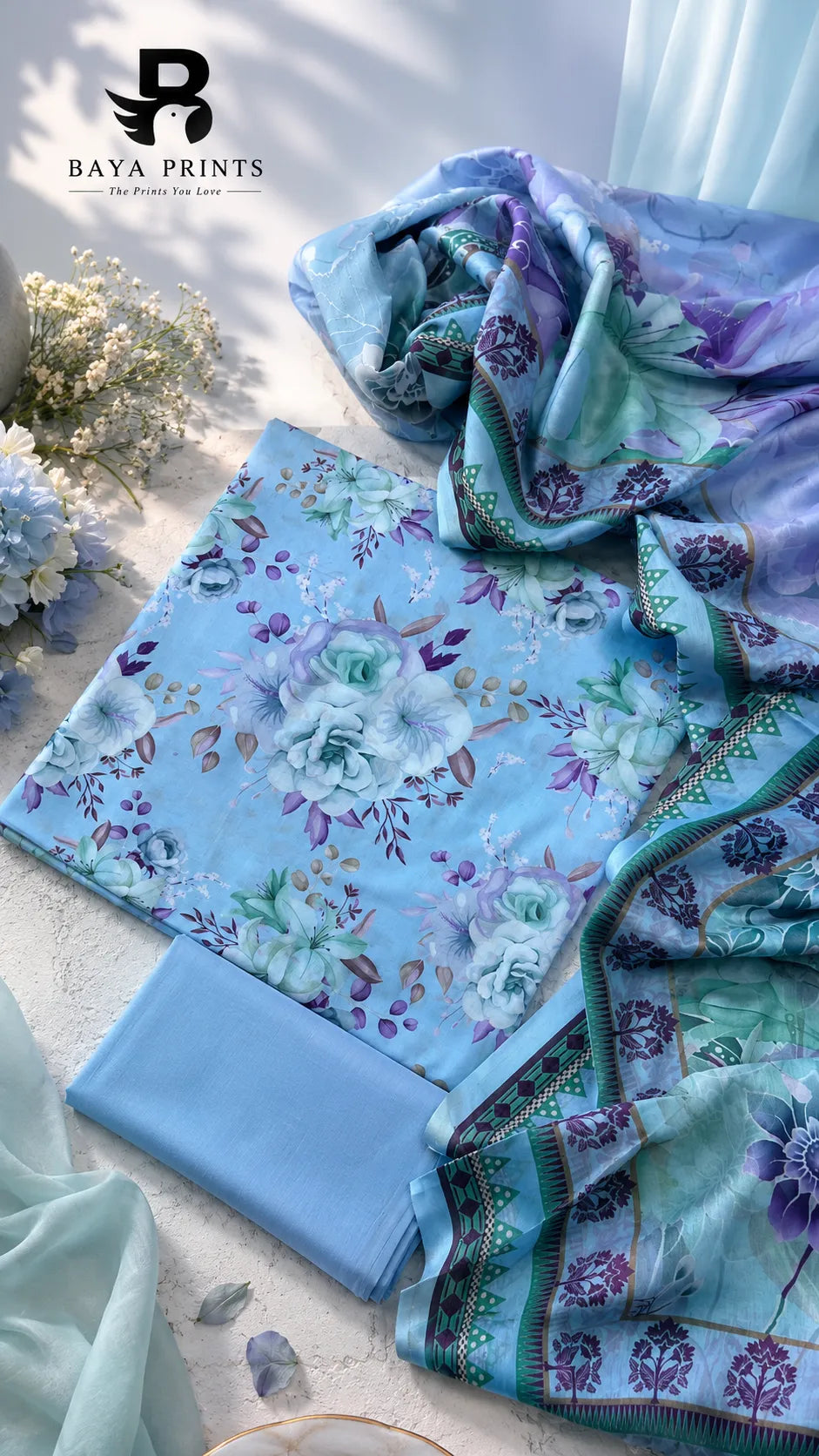 3PC Printed Lawn | Unstitched |  ET-V2