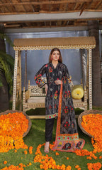 3 Piece Unstitched Printed Lawn  Suit | Tye & Dye V2-05