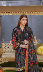 3 Piece Unstitched Printed Lawn  Suit | Tye & Dye V2-05