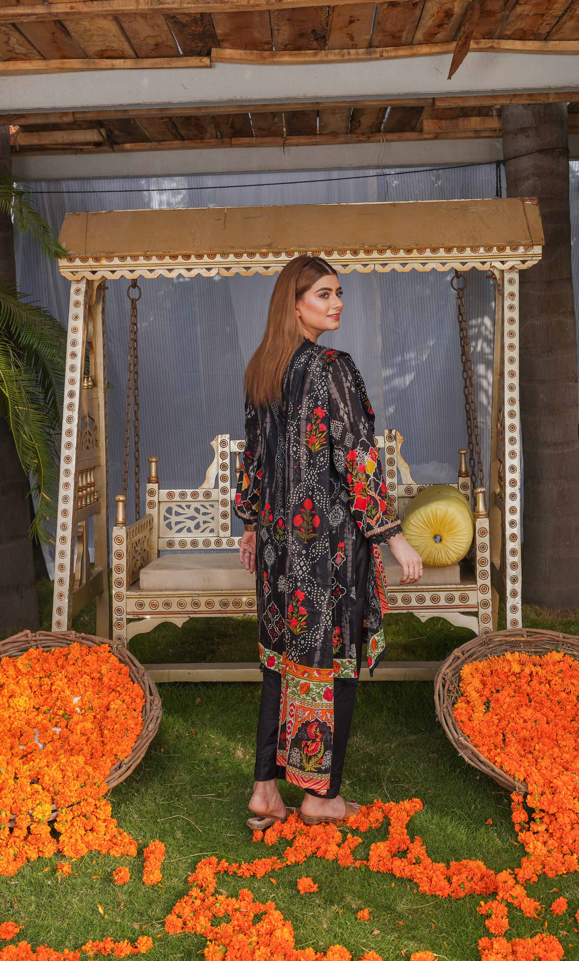 3 Piece Unstitched Printed Lawn  Suit | Tye & Dye V2-05