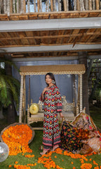 3 Piece Unstitched Printed  Dobby Lawn Suit -BA-V17-09