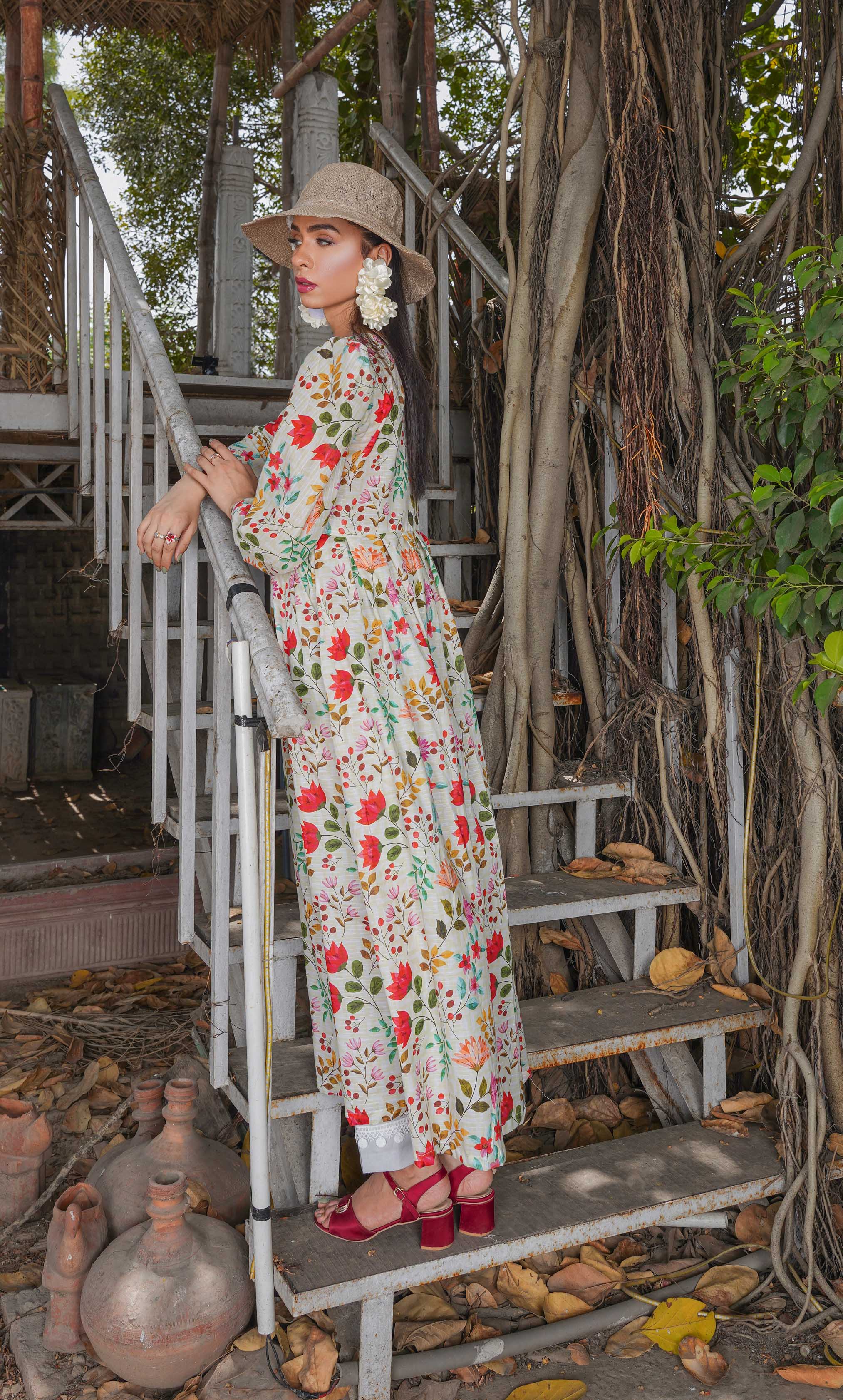 2PC Unstitched Printed Lawn Suit  - BD-V4-03