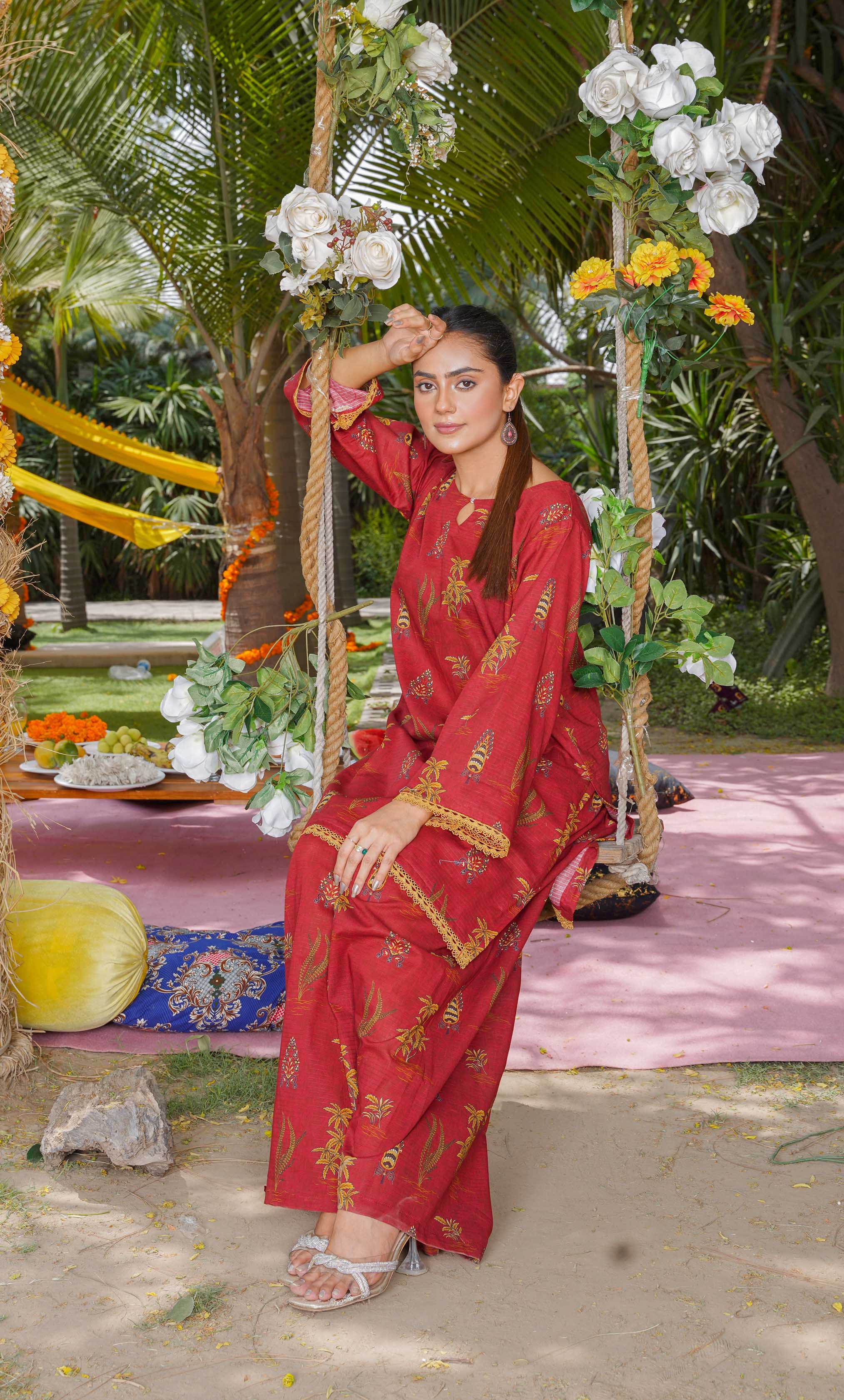 2PC Unstitched Printed Lawn Suit  - BD-V4-02