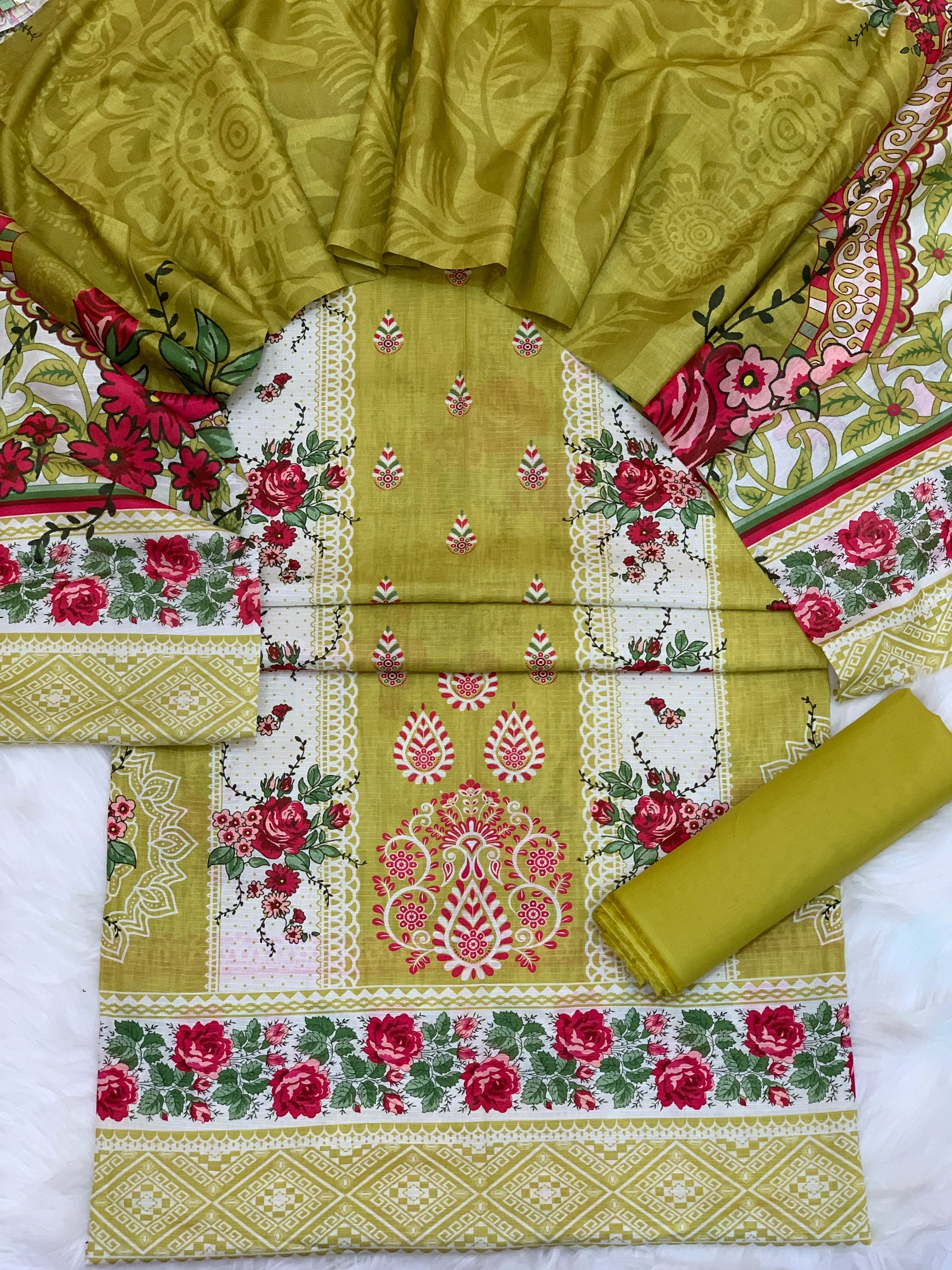 3 Piece Unstitched Printed Lawn Suit | BA-V15-09