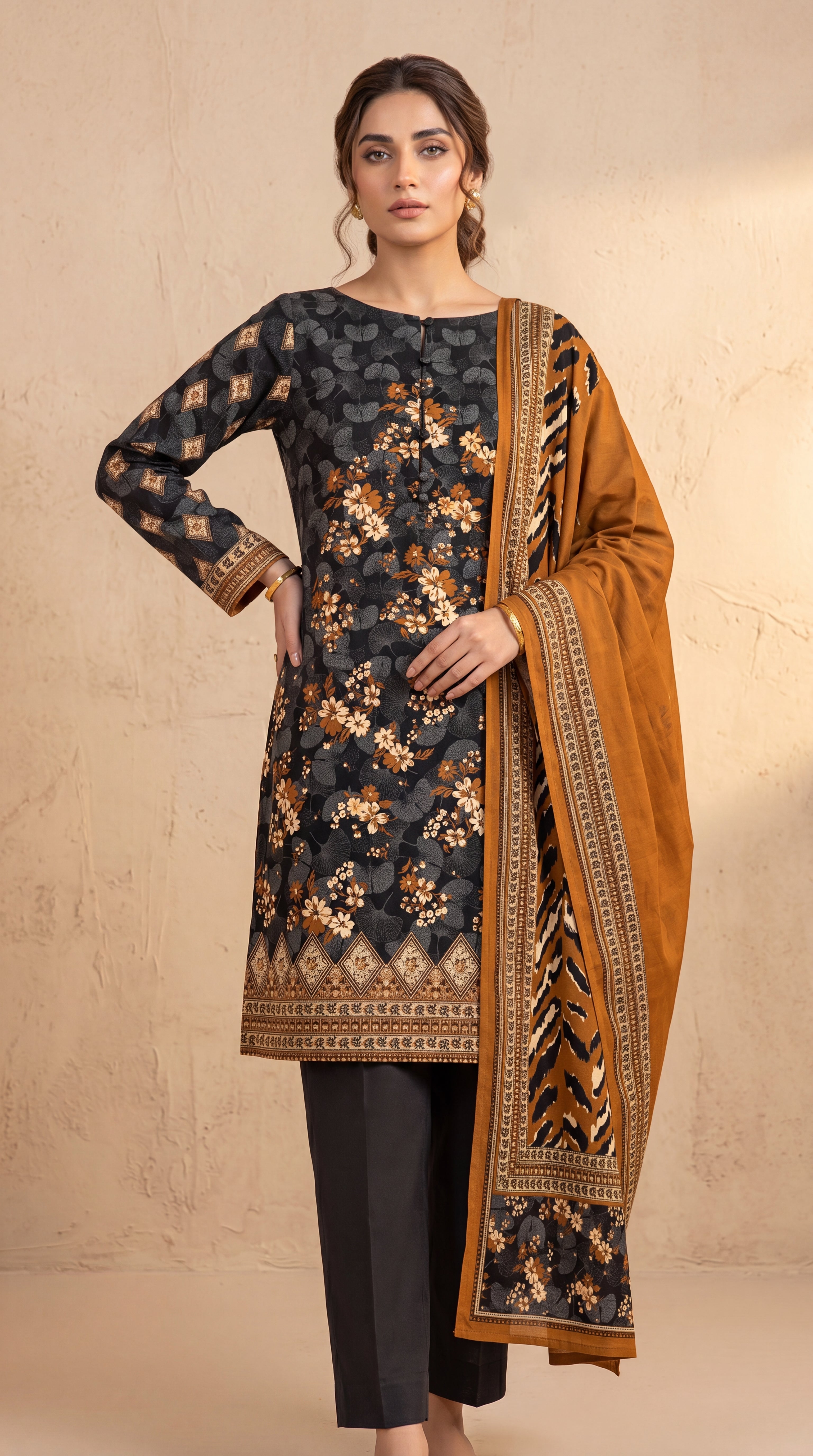 3PC Printed Lawn | Unstitched |  V23