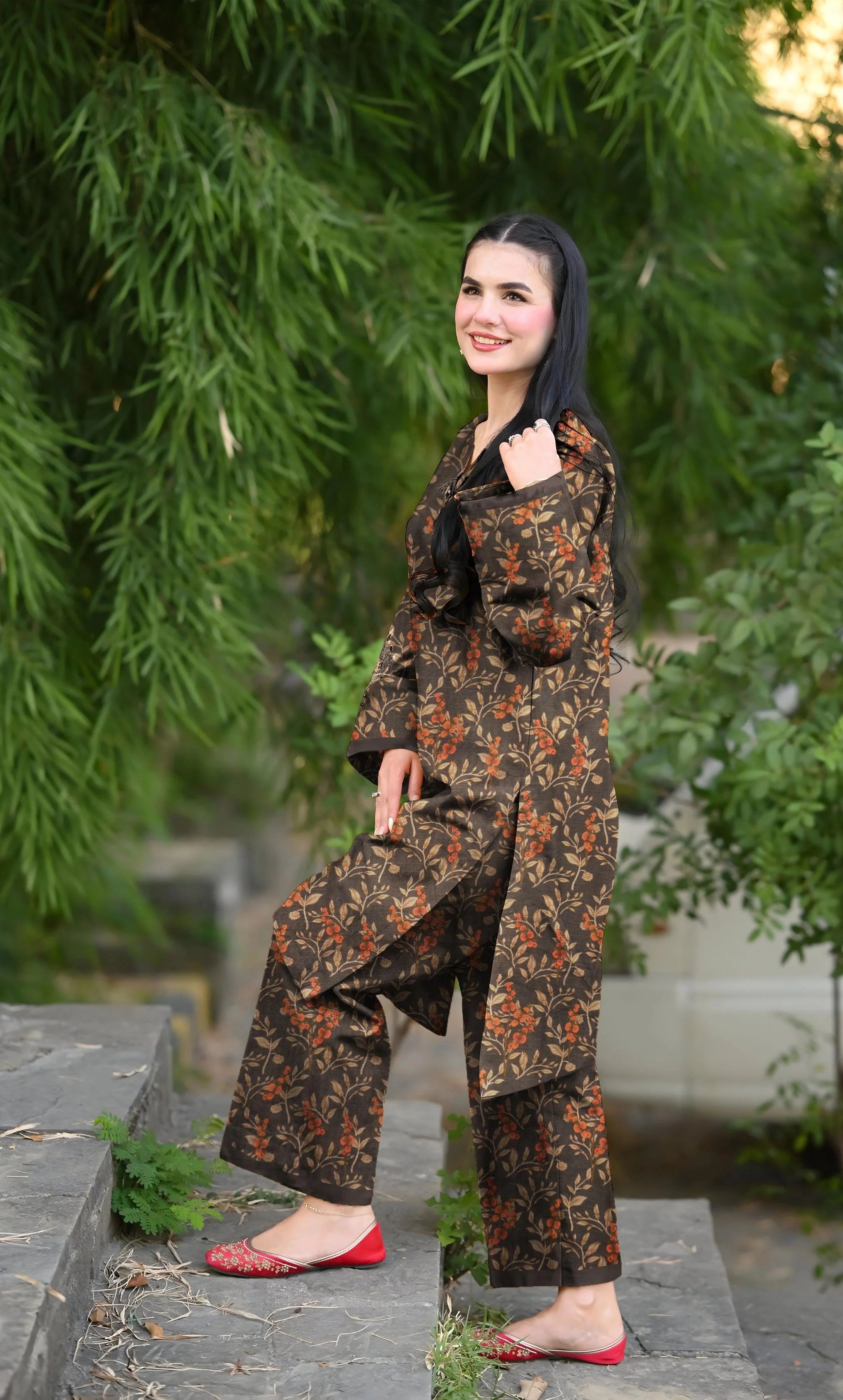 2PC Unstitched Printed Lawn Suit -V26