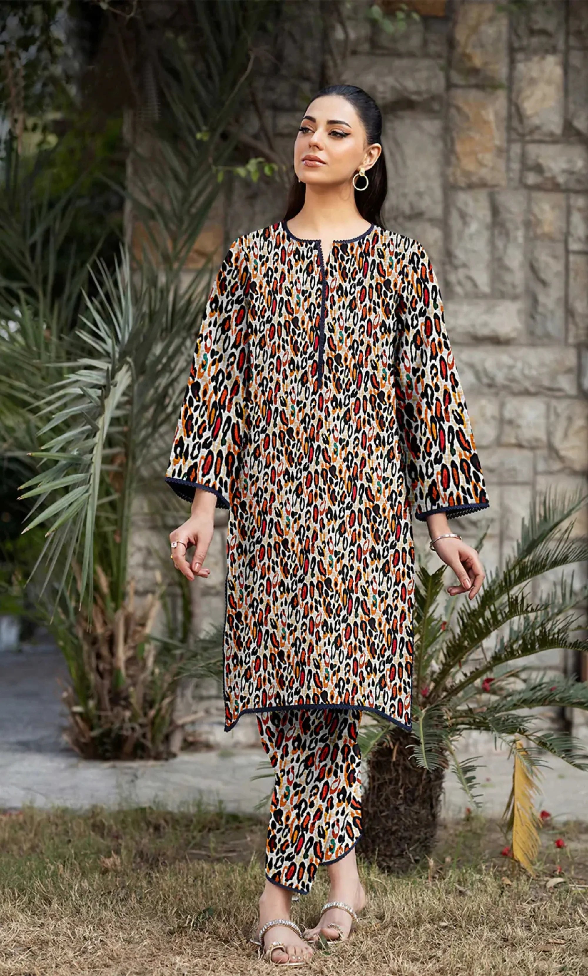 2PC Unstitched Printed Lawn Suit  - BD-V6-2