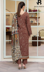 3 Piece Unstitched Karandi Suit BA-V8-9