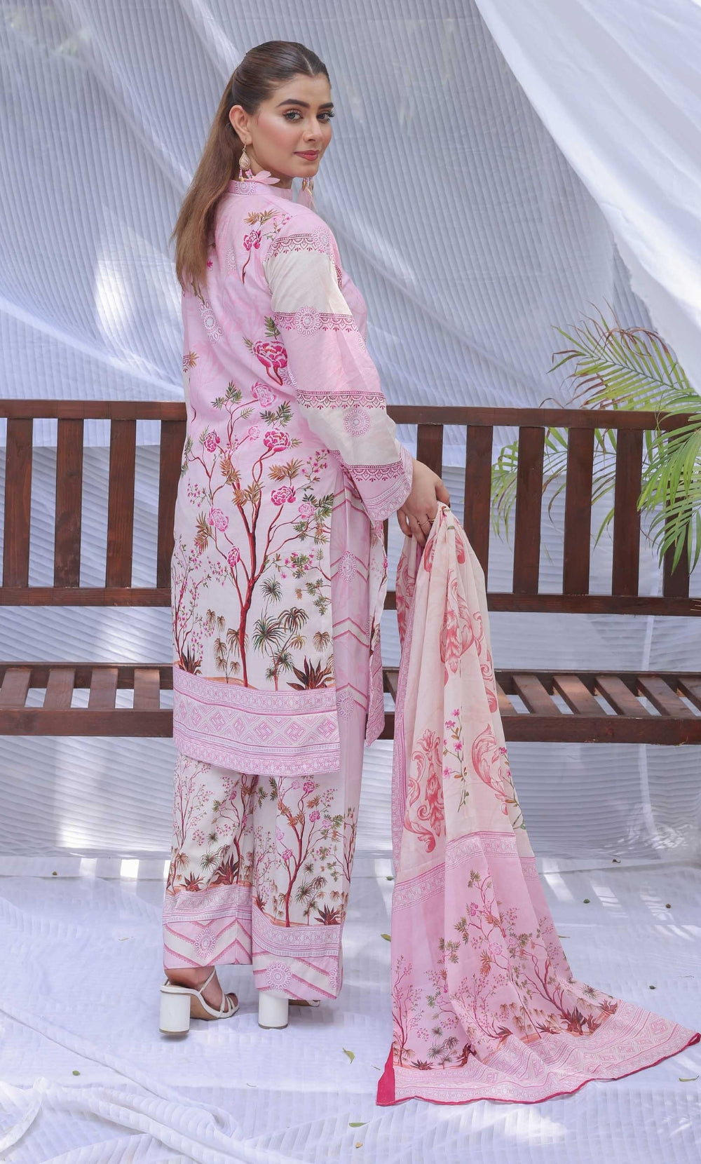 Pink Petal -3PC Printed Lawn | Unstitched