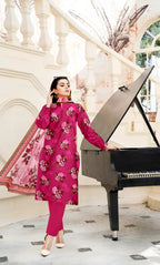 3 Piece Unstitched Printed Lawn Suit -BA-V16-15