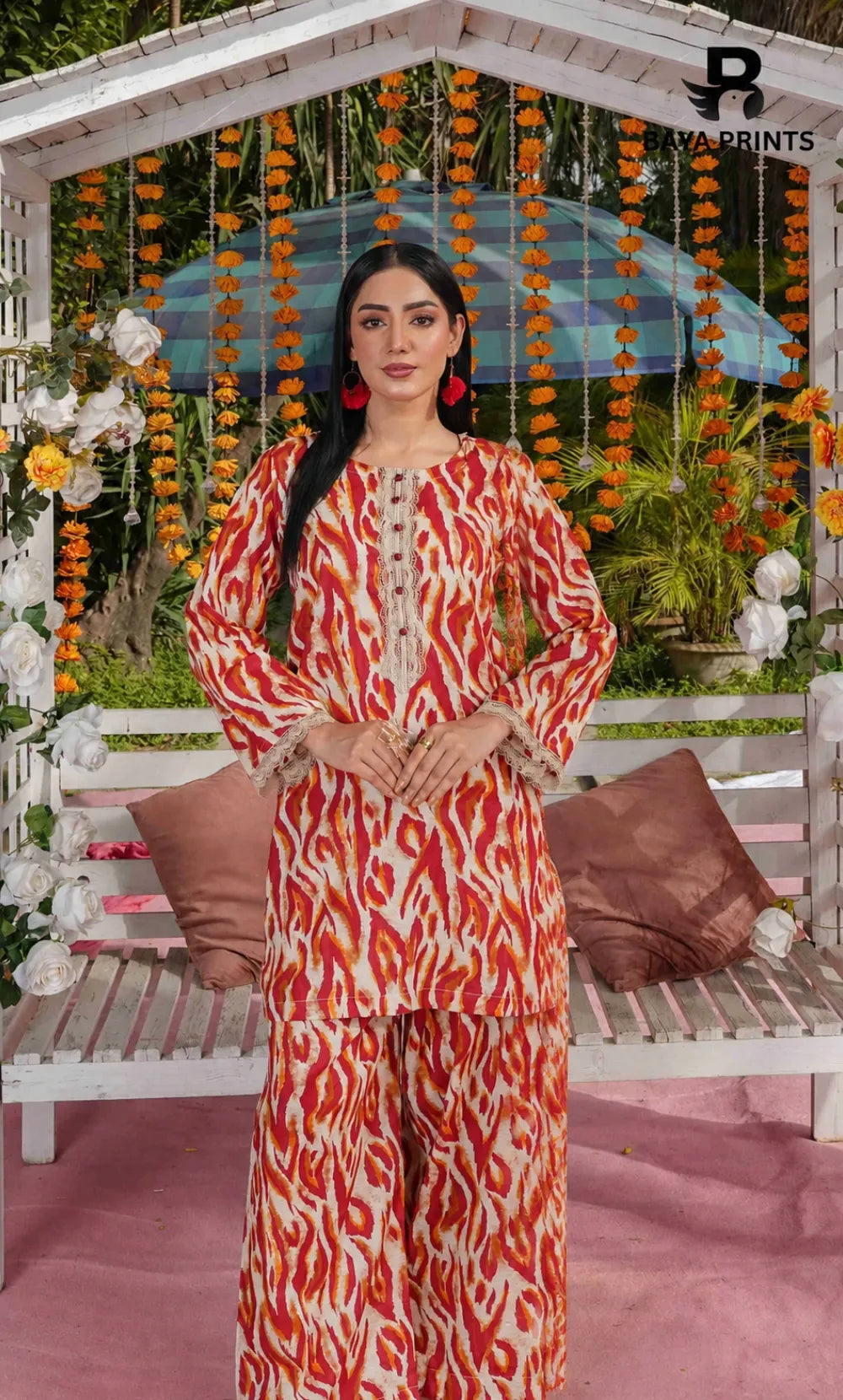 2PC Unstitched Printed Lawn Suit  - BD-V7