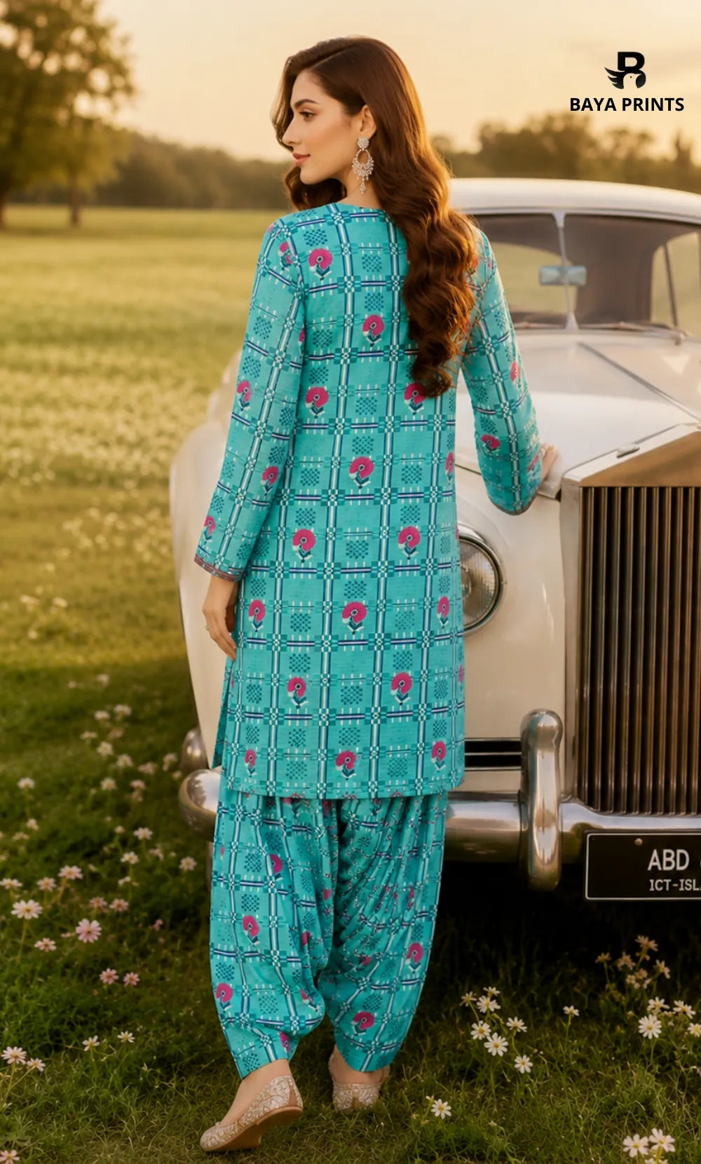 2PC Unstitched Printed Lawn Suit  - BD-V6-5