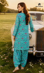 2PC Unstitched Printed Lawn Suit  - BD-V6-5