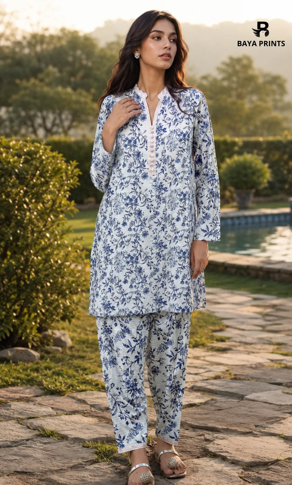 2PC Unstitched Printed Lawn Suit - BD-V4-12