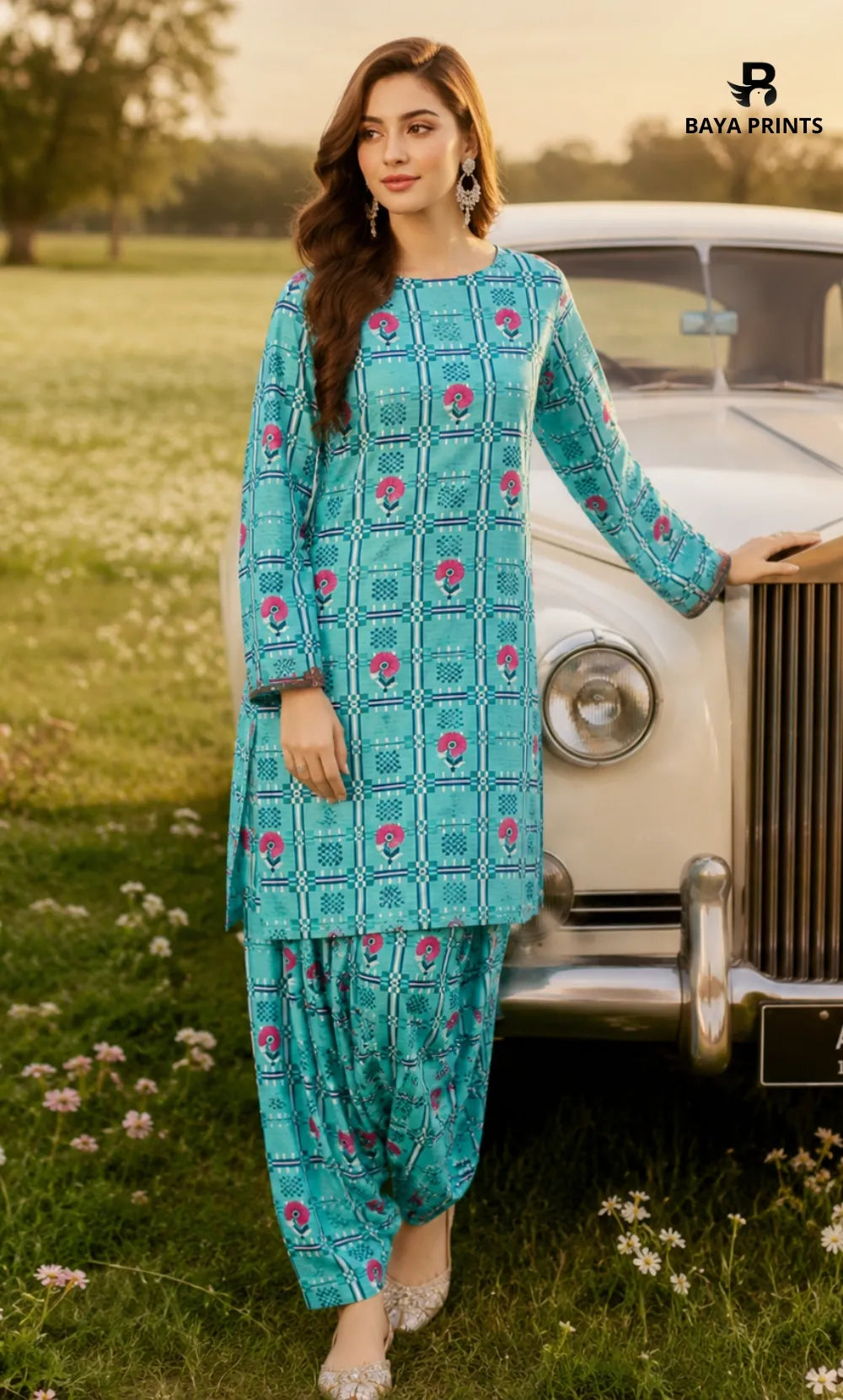 2PC Unstitched Printed Lawn Suit  - BD-V6-5