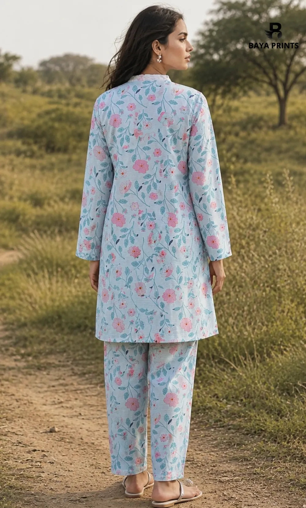 2PC Unstitched Printed Lawn Suit  - BD-V4-15