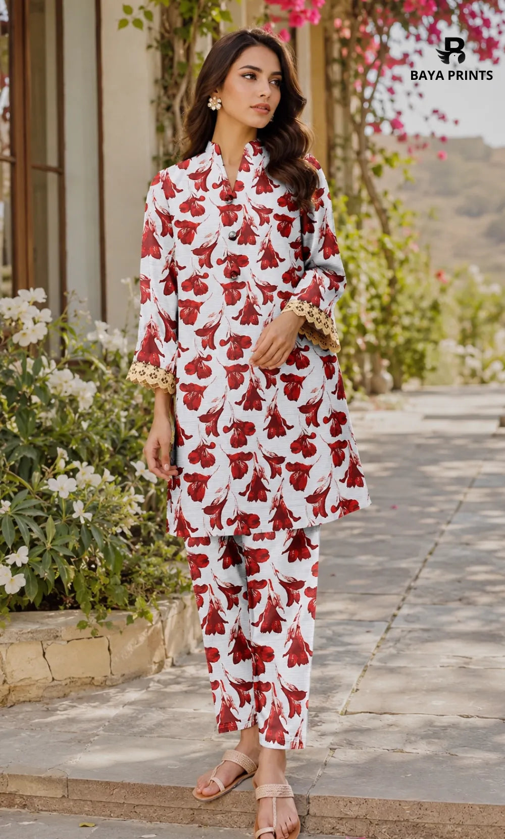 2PC Unstitched Printed Lawn Suit  - BD-V4-16