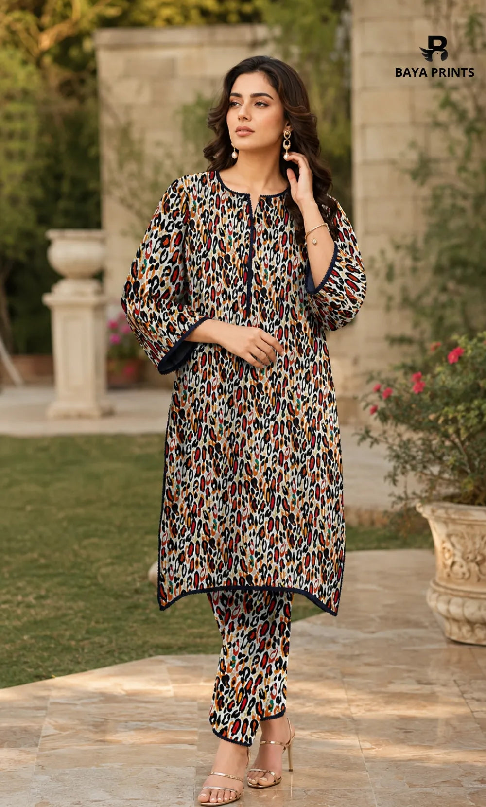 2PC Unstitched Printed Lawn Suit  - BD-V6-2