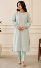 2PC Premium Embroidered Lawn |Unstitched | Breez