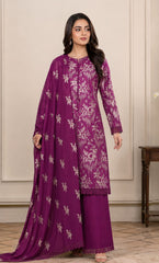 3PC Embroidered Unstitched Lawn Suit | Nafasat-04