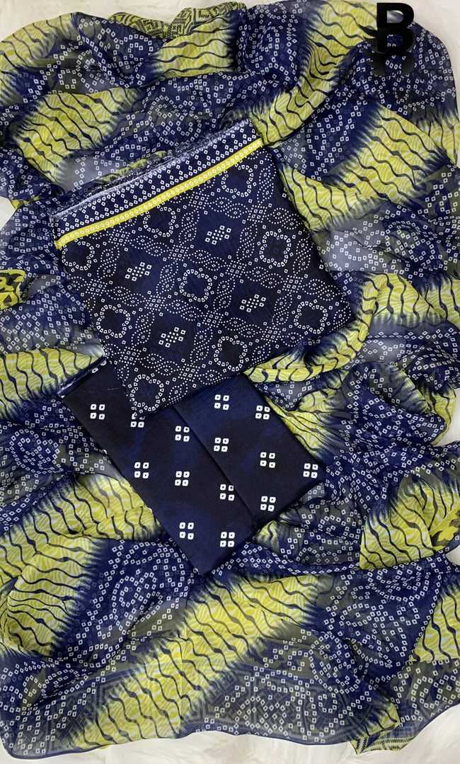 3 Piece Unstitched Printed Doria Viscose Suit with Bamber Dupatta BA-V7-003 Hover Image